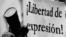 Cartel a favor de la libertad de expresión. (X/@sip_oficial)