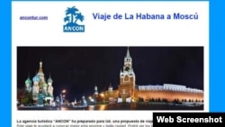 El paquete turístico, creado por la empresa cubano-rusa Ancontur, está diseñado para ocho días.
