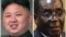 El norcoreano Kim Yong Un y Robert Mugabe, de Zimbabue, aliados del gobierno de Cuba.