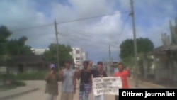 Archivo Activistas realizan protesta en Sagua La Grande