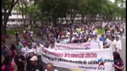 Impiden en Venezuela marcha convocada por estudiantes, profesores y sindicatos universitarios Impiden en Venezuela marcha convocada por estudiantes, profesores y sindicatos universitarios